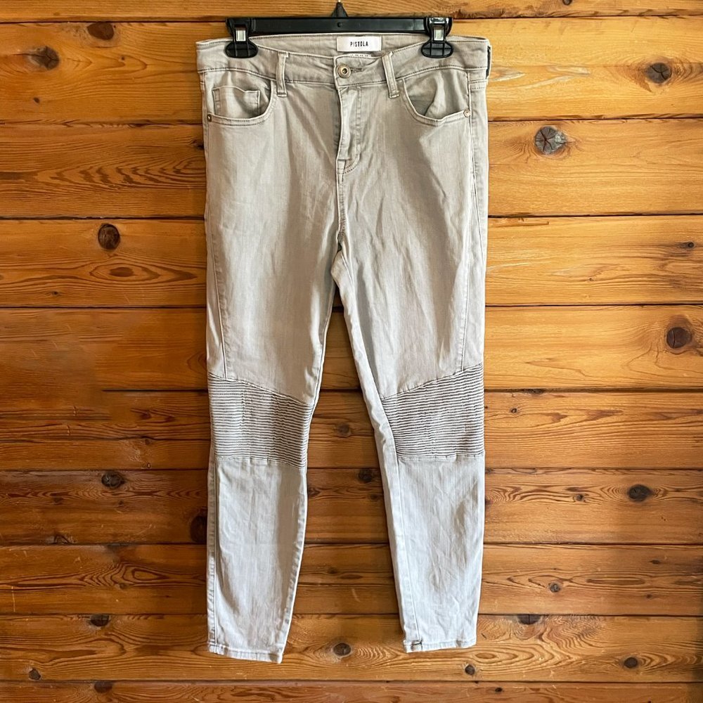 Pistola Audrey Gray Moto Jeans - Size 30 - Revolve
